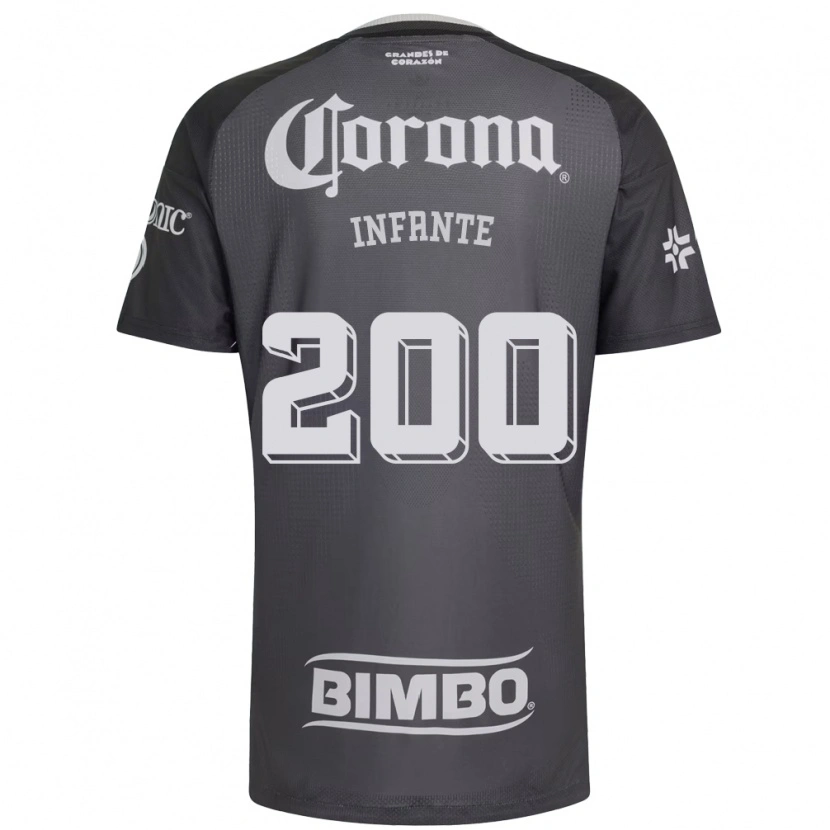 Danxen Bambino Maglia Armando Infante #200 Grigio Bianco Nero Kit Gara Away 2026/27 Maglietta
