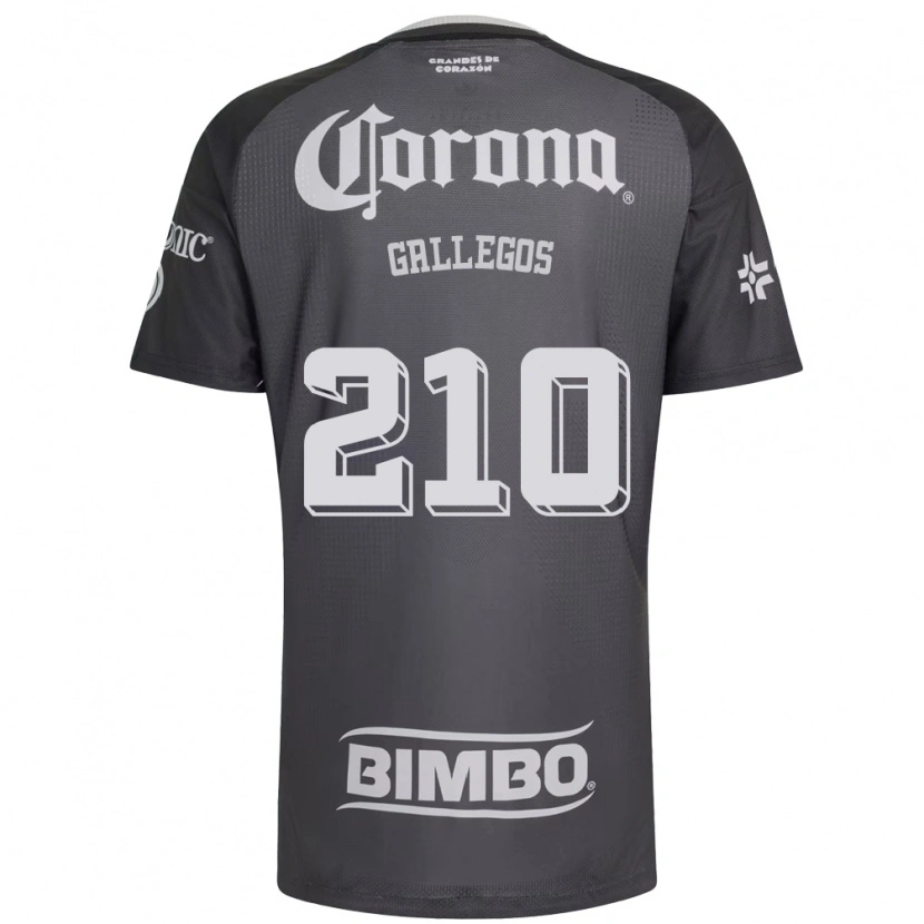 Danxen Bambino Maglia José Gallegos #210 Grigio Bianco Nero Kit Gara Away 2026/27 Maglietta