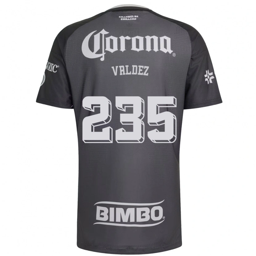 Danxen Bambino Maglia Adonai Valdez #235 Grigio Bianco Nero Kit Gara Away 2026/27 Maglietta
