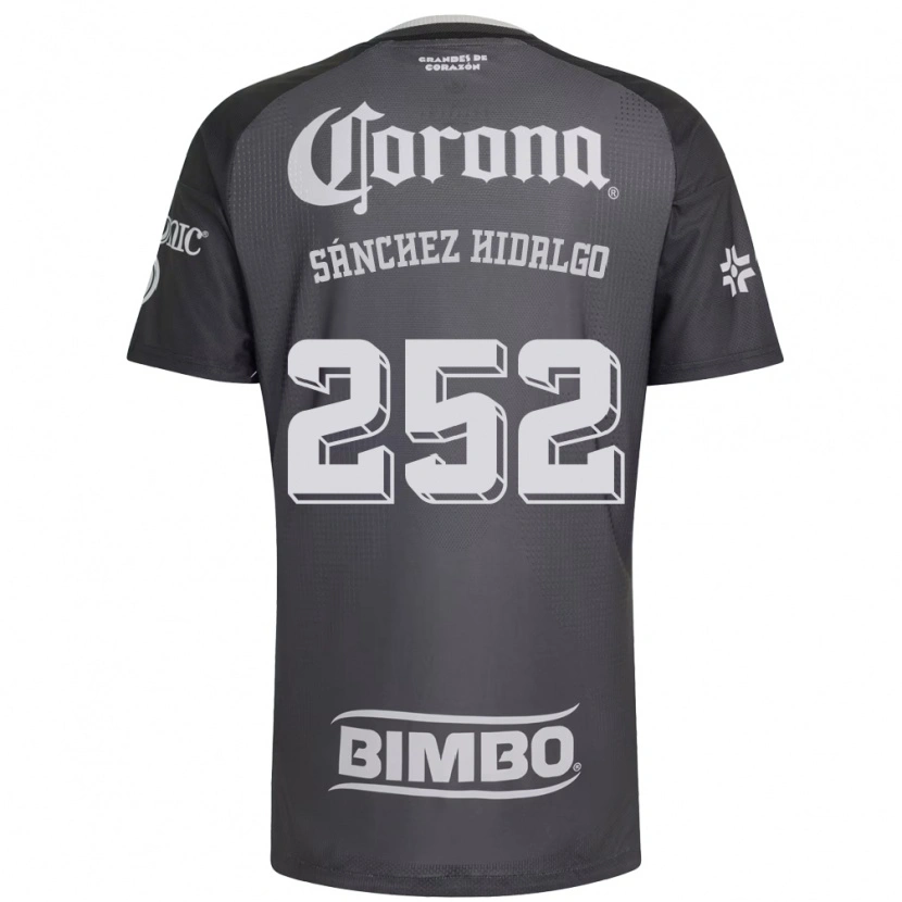 Danxen Bambino Maglia Horacio Sánchez Hidalgo #252 Grigio Bianco Nero Kit Gara Away 2026/27 Maglietta