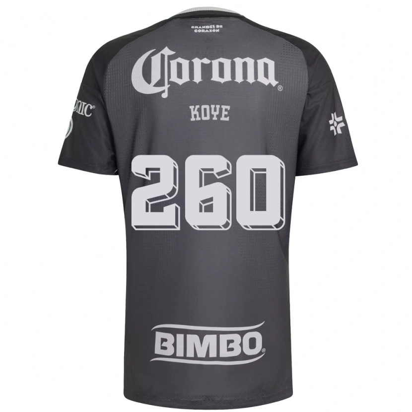 Danxen Bambino Maglia Julián Koye #260 Grigio Bianco Nero Kit Gara Away 2026/27 Maglietta