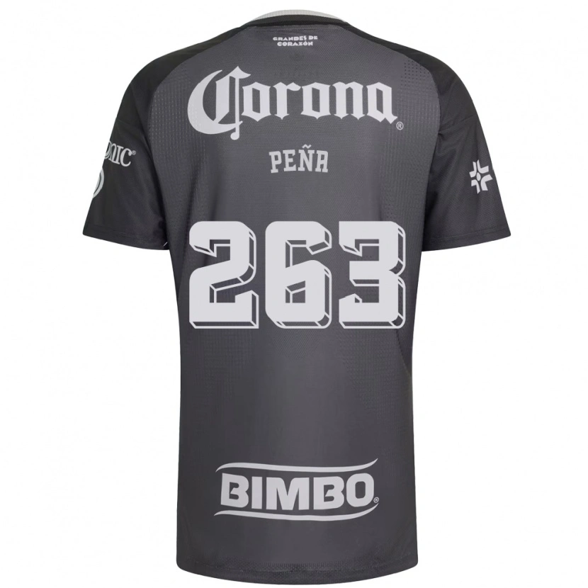 Danxen Bambino Maglia Nicolás Peña #263 Grigio Bianco Nero Kit Gara Away 2026/27 Maglietta