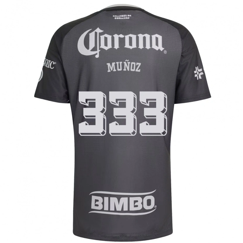 Danxen Bambino Maglia Aarón Muñoz #333 Grigio Bianco Nero Kit Gara Away 2026/27 Maglietta