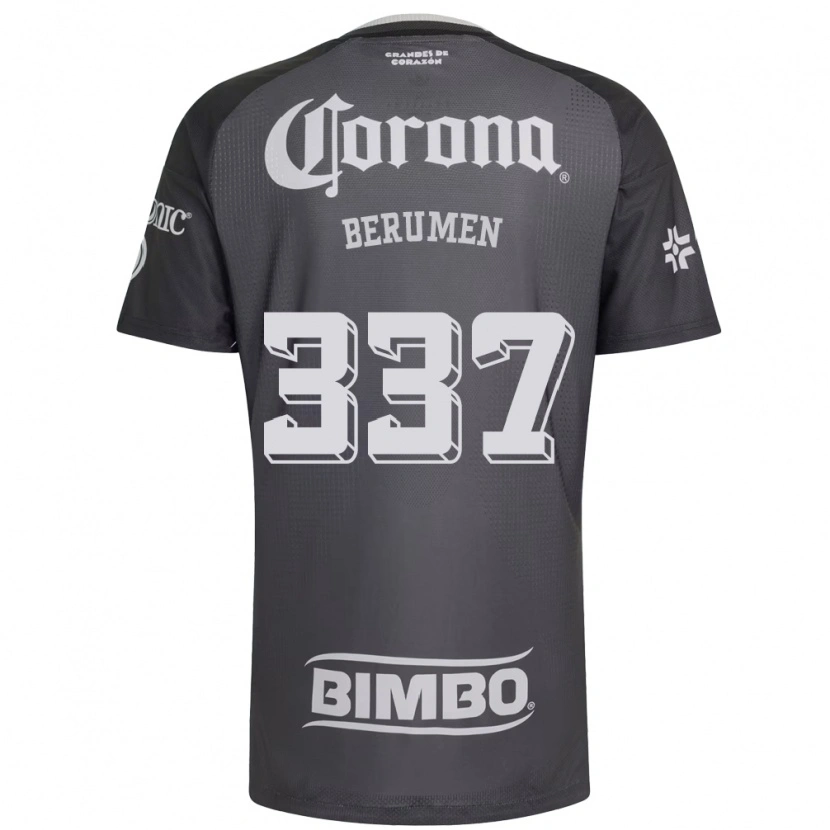 Danxen Bambino Maglia Gabriel Berumen #337 Grigio Bianco Nero Kit Gara Away 2026/27 Maglietta
