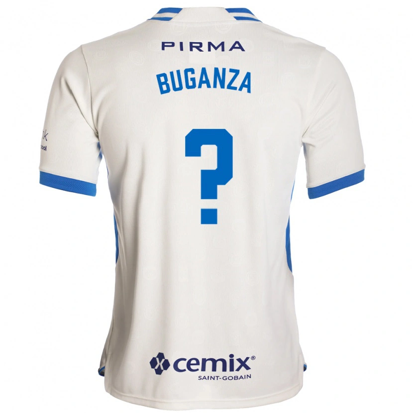 Danxen Bambino Maglia Franco Buganza #0 Bianco Blu Rosso Kit Gara Away 2026/27 Maglietta