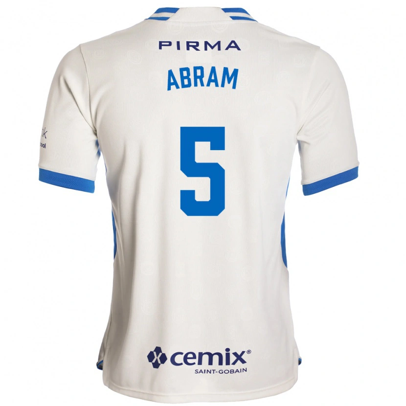 Danxen Bambino Maglia Luis Abram #5 Bianco Blu Rosso Kit Gara Away 2026/27 Maglietta