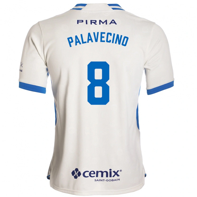 Danxen Bambino Maglia Agustín Palavecino #8 Bianco Blu Rosso Kit Gara Away 2026/27 Maglietta