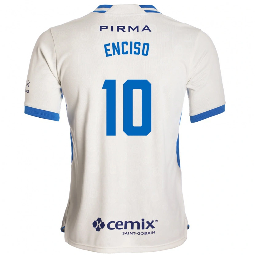 Danxen Bambino Maglia Martha Enciso #10 Bianco Blu Rosso Kit Gara Away 2026/27 Maglietta