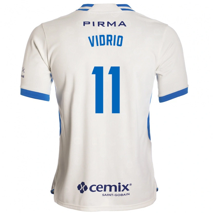 Danxen Bambino Maglia Nailea Vidrio #11 Bianco Blu Rosso Kit Gara Away 2026/27 Maglietta