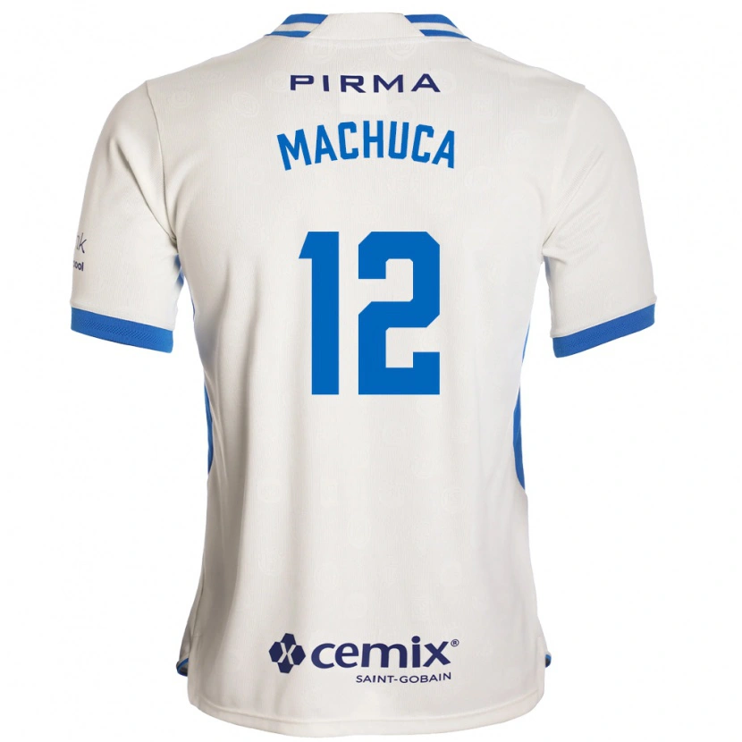 Danxen Bambino Maglia Gabriela Machuca #12 Bianco Blu Rosso Kit Gara Away 2026/27 Maglietta