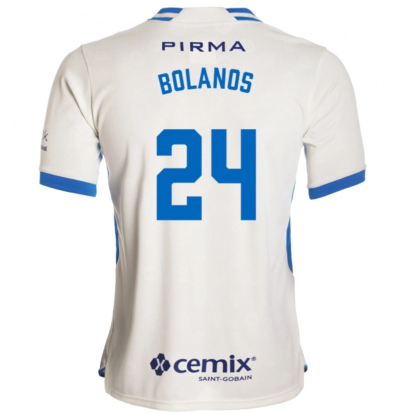 Danxen Bambino Maglia Jatziry Bolanos #24 Bianco Blu Rosso Kit Gara Away 2026/27 Maglietta