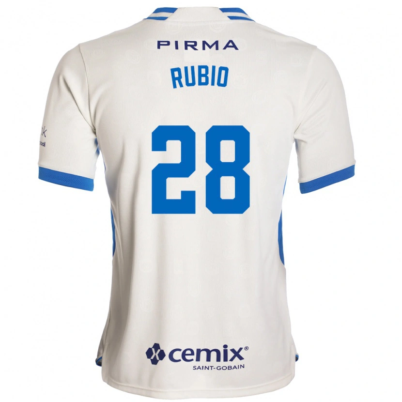 Danxen Bambino Maglia Raymundo Rubio #28 Bianco Blu Rosso Kit Gara Away 2026/27 Maglietta