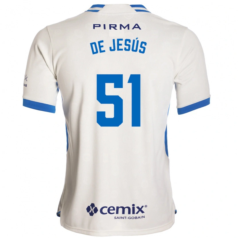 Danxen Bambino Maglia Luis De Jesús #51 Bianco Blu Rosso Kit Gara Away 2026/27 Maglietta