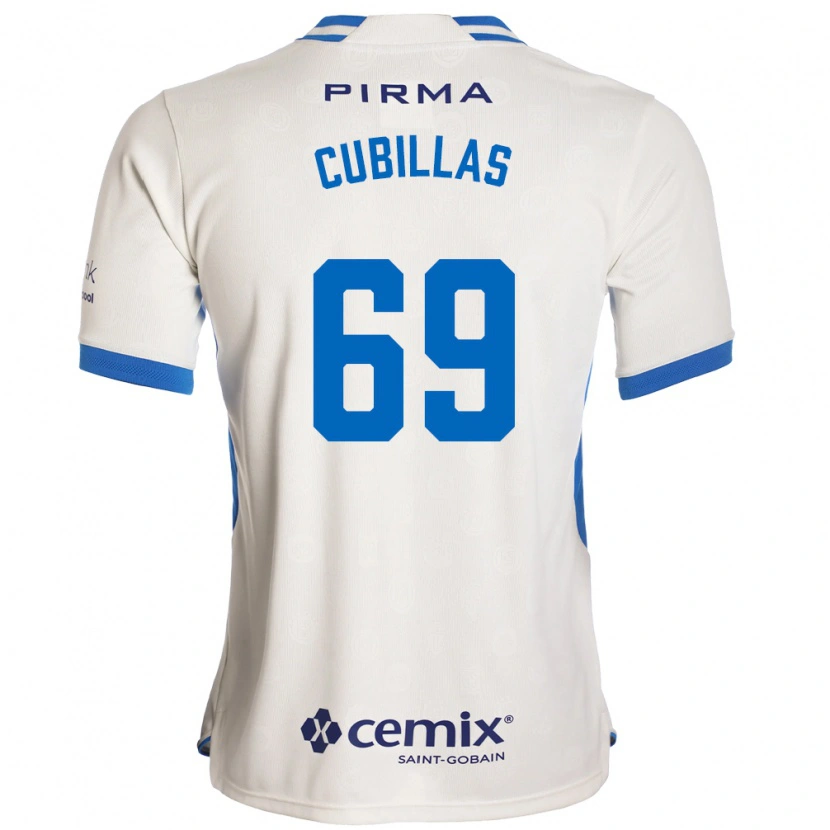 Danxen Bambino Maglia Andre Cubillas #69 Bianco Blu Rosso Kit Gara Away 2026/27 Maglietta