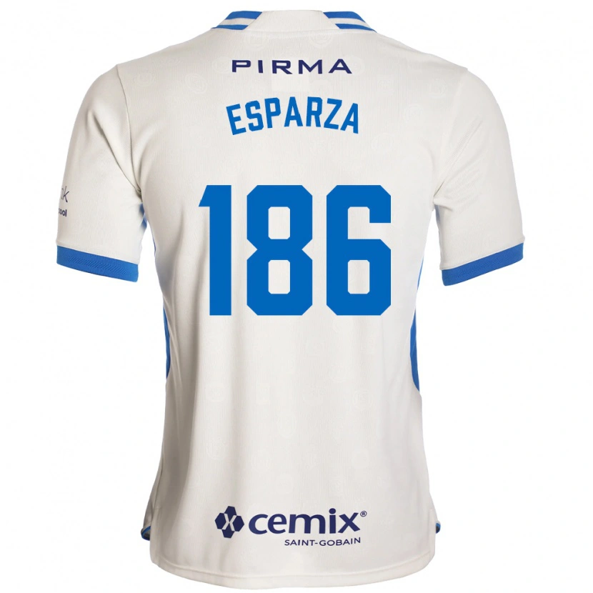 Danxen Bambino Maglia Rogelio Esparza #186 Bianco Blu Rosso Kit Gara Away 2026/27 Maglietta