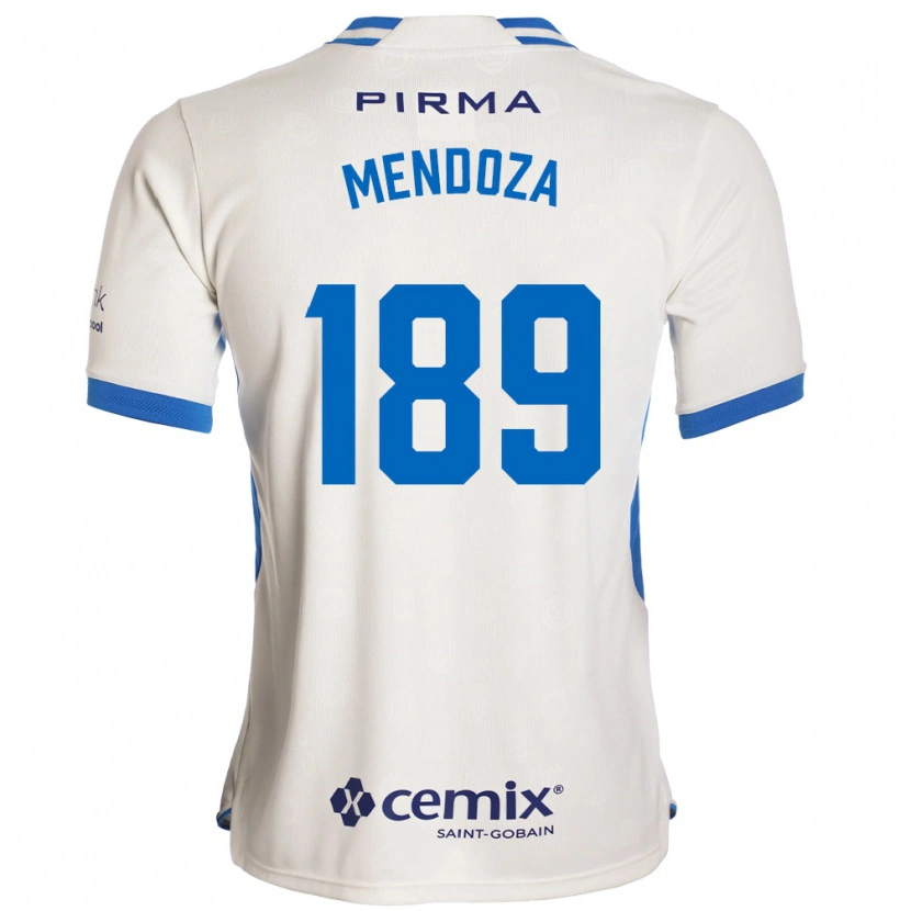 Danxen Bambino Maglia José Mendoza #189 Bianco Blu Rosso Kit Gara Away 2026/27 Maglietta