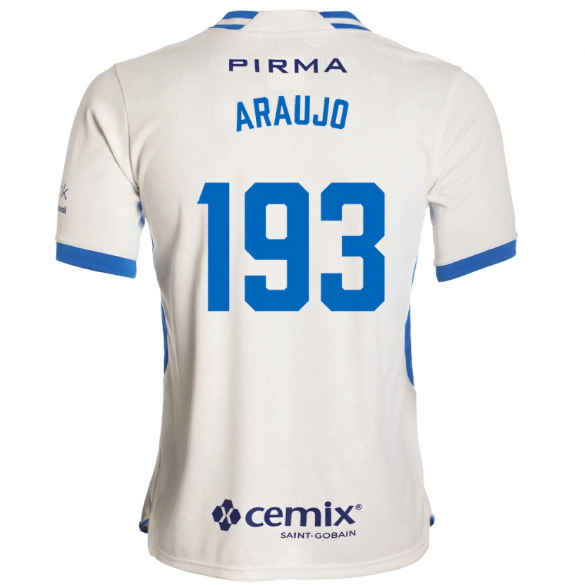 Danxen Bambino Maglia Marcio Araujo #193 Bianco Blu Rosso Kit Gara Away 2026/27 Maglietta