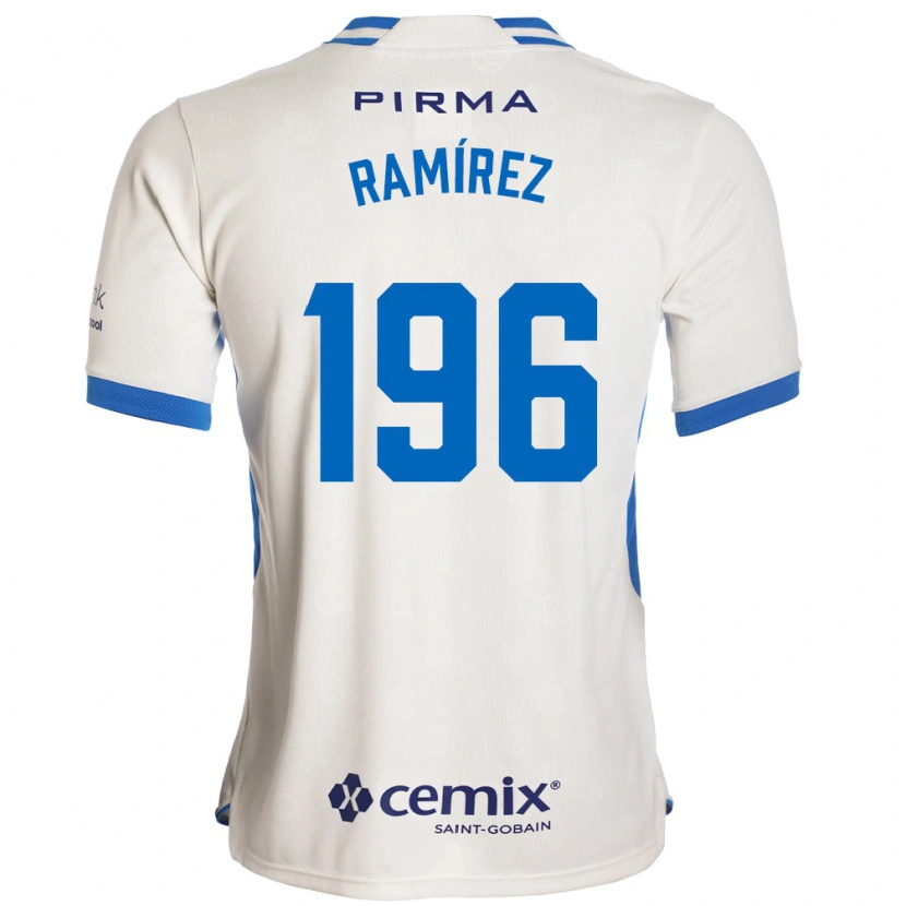 Danxen Bambino Maglia Ian Ramírez #196 Bianco Blu Rosso Kit Gara Away 2026/27 Maglietta