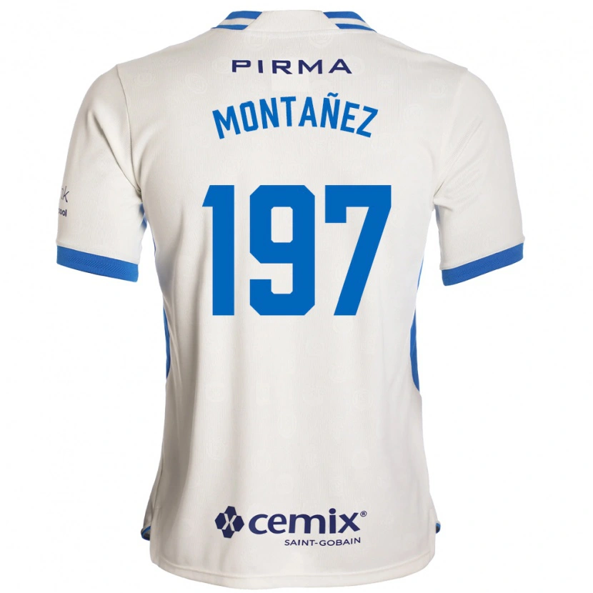 Danxen Bambino Maglia Humberto Montañez #197 Bianco Blu Rosso Kit Gara Away 2026/27 Maglietta