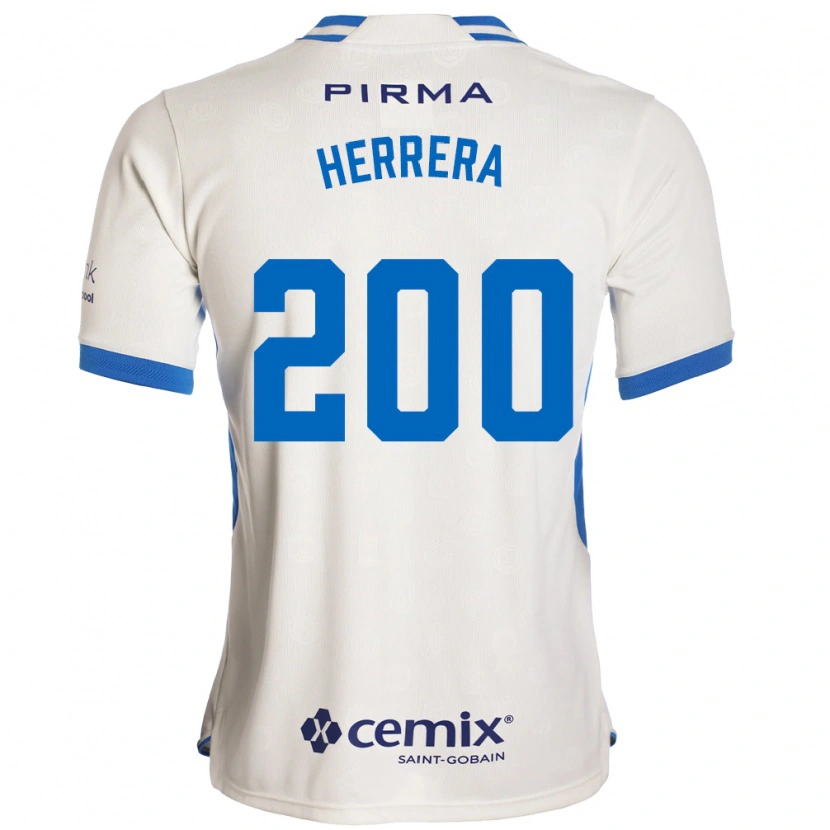 Danxen Bambino Maglia David Herrera #200 Bianco Blu Rosso Kit Gara Away 2026/27 Maglietta