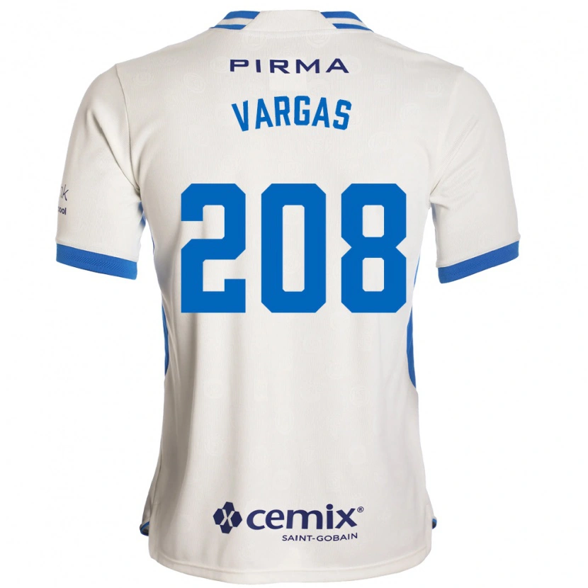 Danxen Bambino Maglia Santiago Vargas #208 Bianco Blu Rosso Kit Gara Away 2026/27 Maglietta