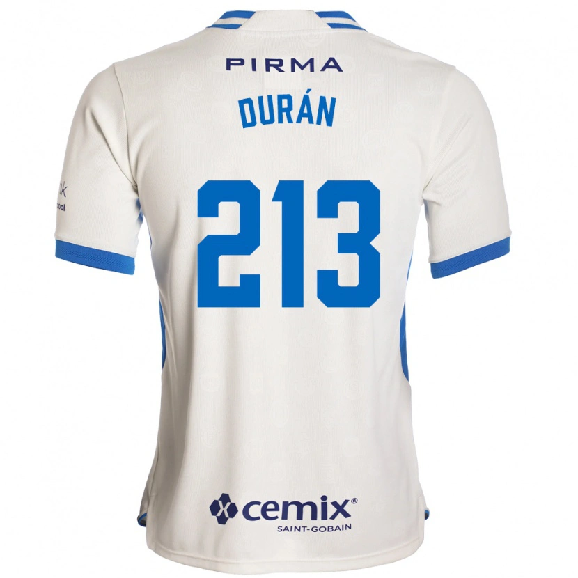 Danxen Bambino Maglia Jeyson Durán #213 Bianco Blu Rosso Kit Gara Away 2026/27 Maglietta