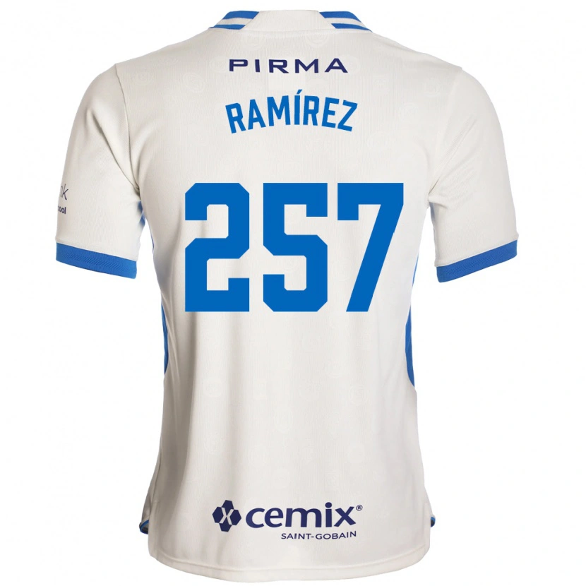 Danxen Bambino Maglia Jacobo Ramírez #257 Bianco Blu Rosso Kit Gara Away 2026/27 Maglietta