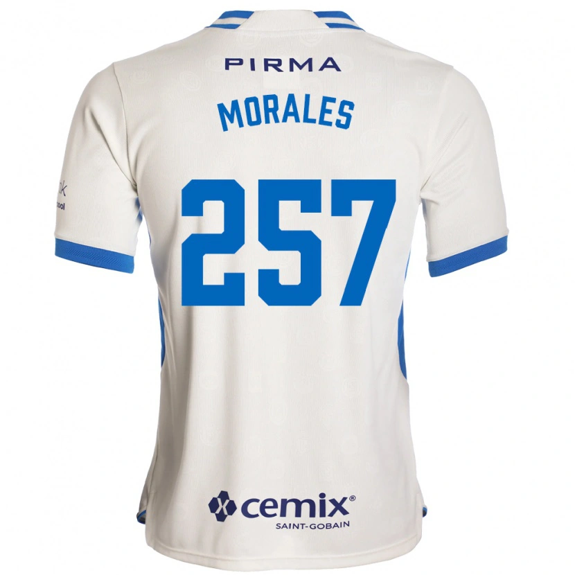Danxen Bambino Maglia Diego Morales #257 Bianco Blu Rosso Kit Gara Away 2026/27 Maglietta