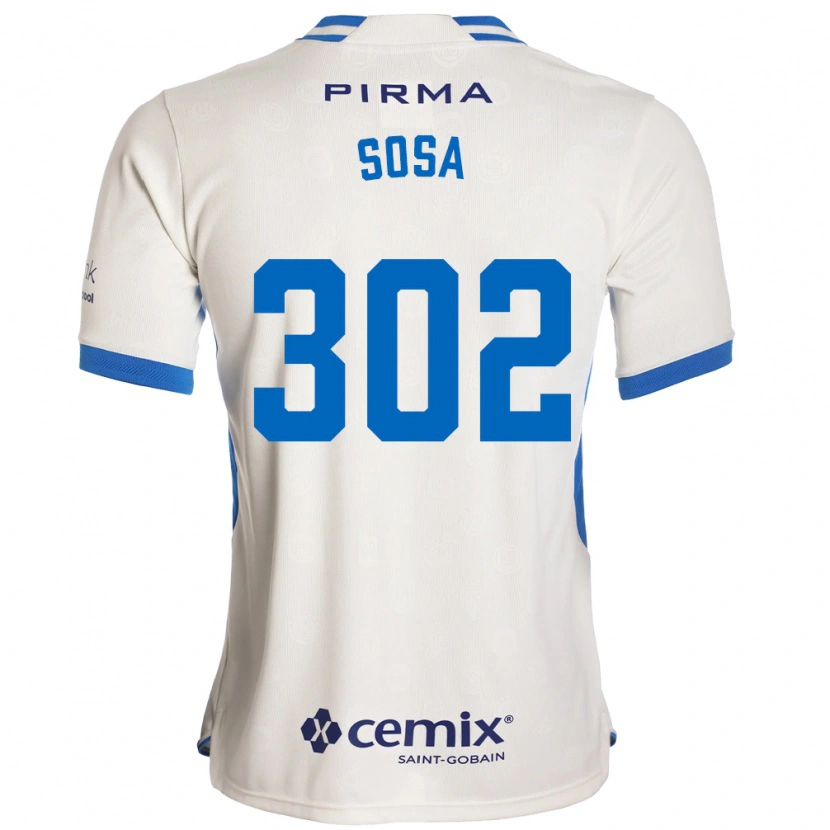 Danxen Bambino Maglia Dustyn Sosa #302 Bianco Blu Rosso Kit Gara Away 2026/27 Maglietta