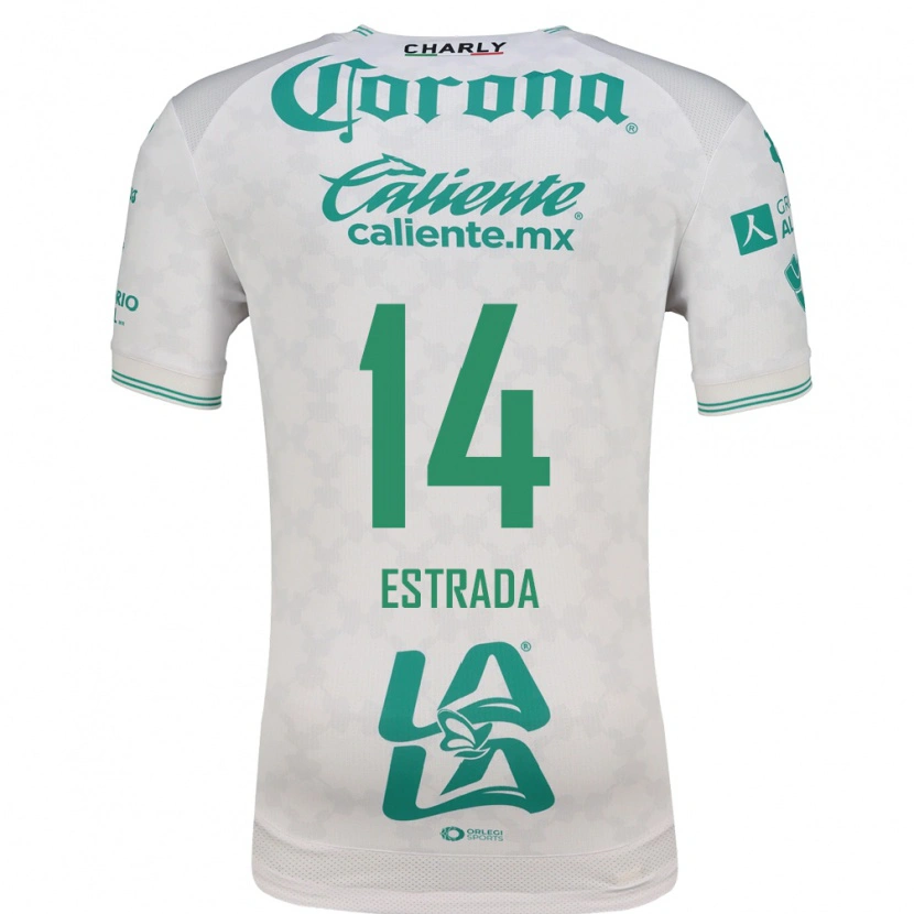 Danxen Bambino Maglia Katia Estrada #14 Verde Chiaro Bianco Kit Gara Away 2026/27 Maglietta