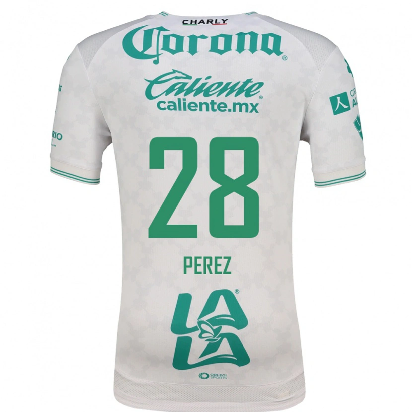 Danxen Bambino Maglia Geovanni Pérez #28 Verde Chiaro Bianco Kit Gara Away 2026/27 Maglietta