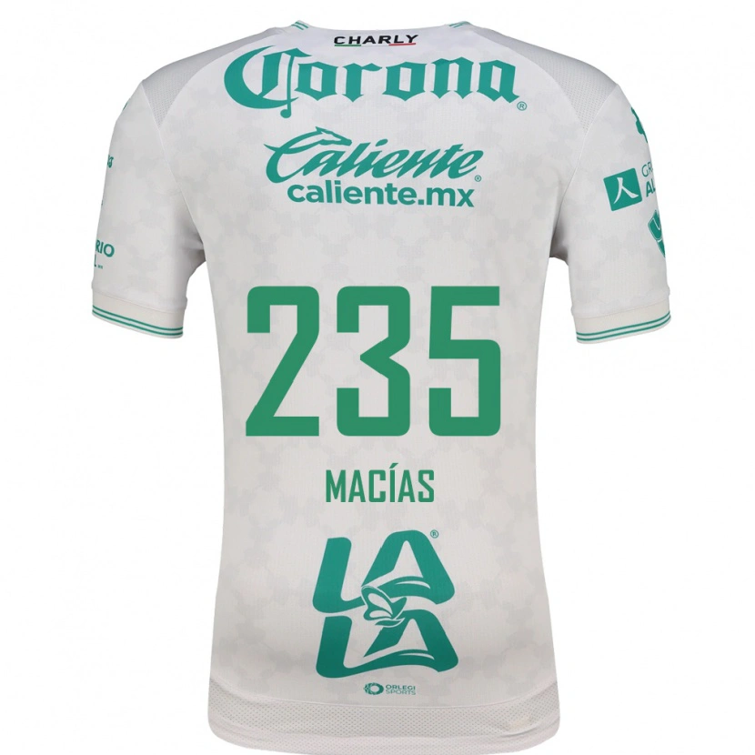 Danxen Bambino Maglia Jesús Macías #235 Verde Chiaro Bianco Kit Gara Away 2026/27 Maglietta