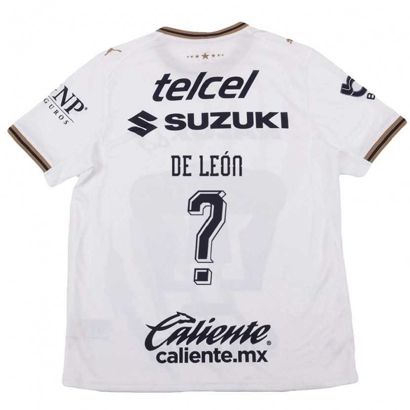 Danxen Bambino Maglia Abraham De León #0 Bianco Nero Marrone Kit Gara Away 2026/27 Maglietta