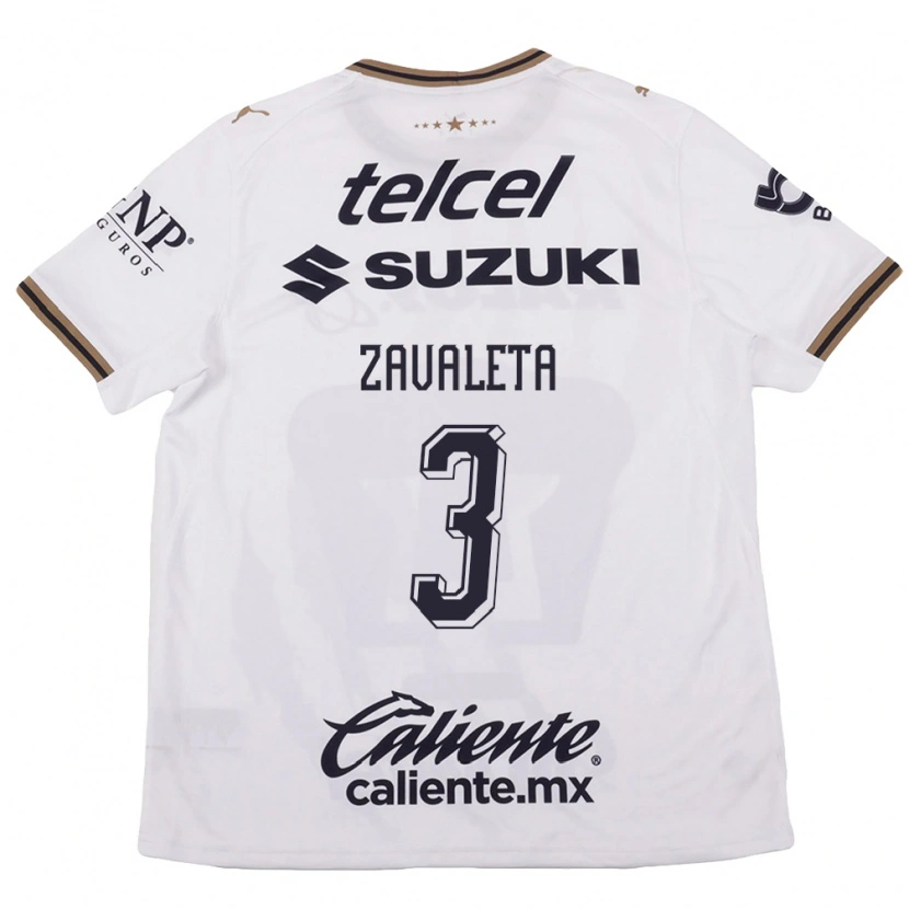 Danxen Bambino Maglia Rebeca Zavaleta #3 Bianco Nero Marrone Kit Gara Away 2026/27 Maglietta