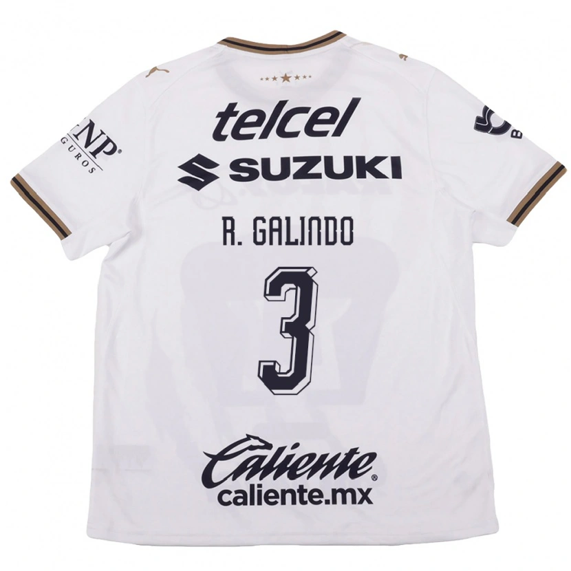 Danxen Bambino Maglia José Galindo #3 Bianco Nero Marrone Kit Gara Away 2026/27 Maglietta