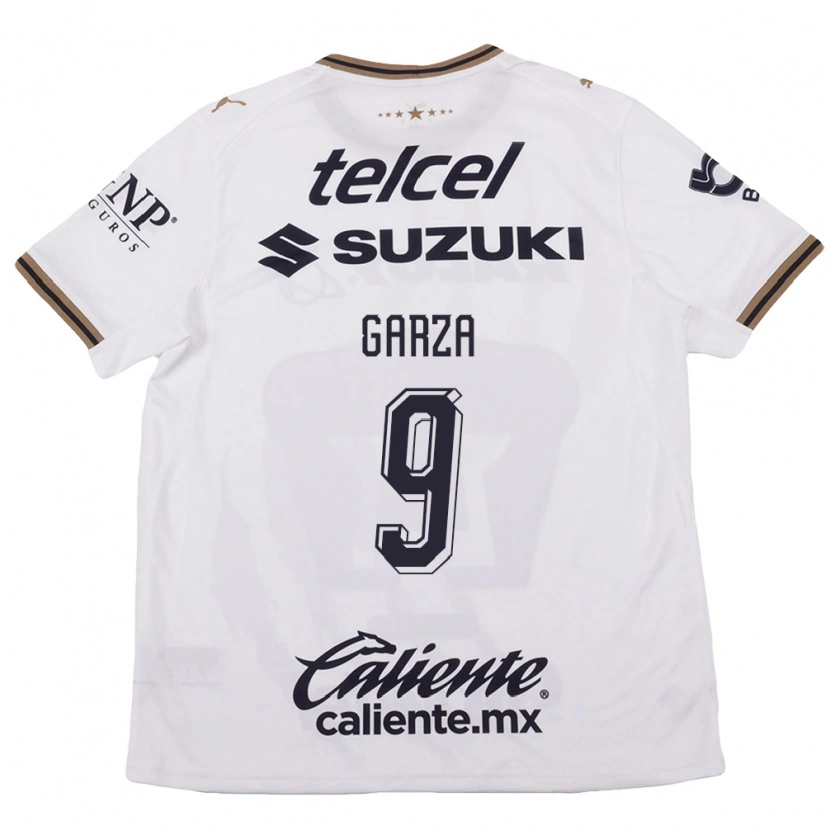 Danxen Bambino Maglia Dinora Garza #9 Bianco Nero Marrone Kit Gara Away 2026/27 Maglietta