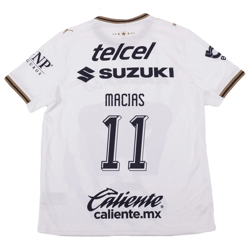 Danxen Bambino Maglia José Juan Macías #11 Bianco Nero Marrone Kit Gara Away 2026/27 Maglietta