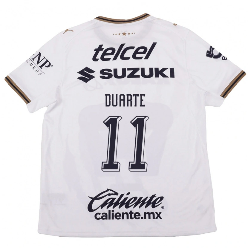 Danxen Bambino Maglia Luz Duarte #11 Bianco Nero Marrone Kit Gara Away 2026/27 Maglietta