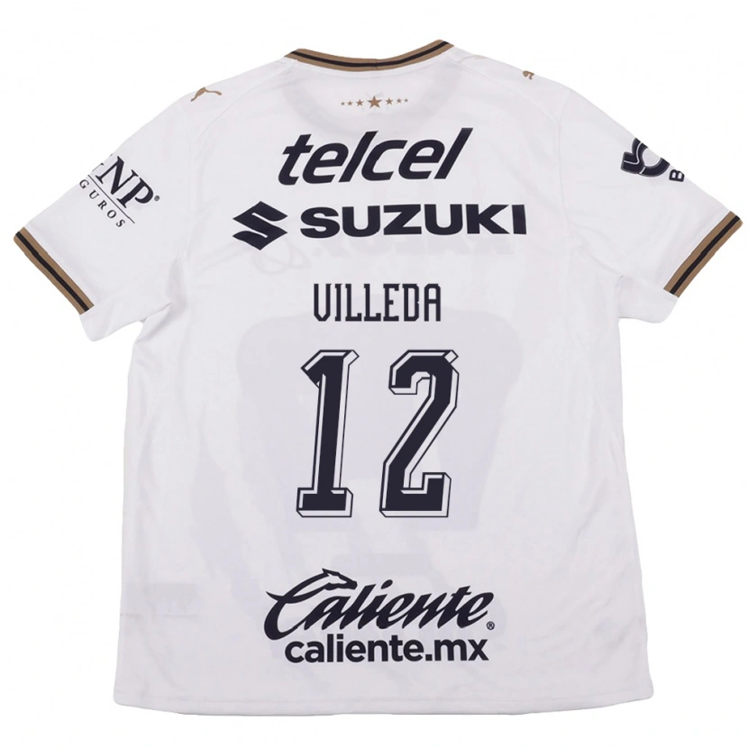 Danxen Bambino Maglia Melany Villeda #12 Bianco Nero Marrone Kit Gara Away 2026/27 Maglietta