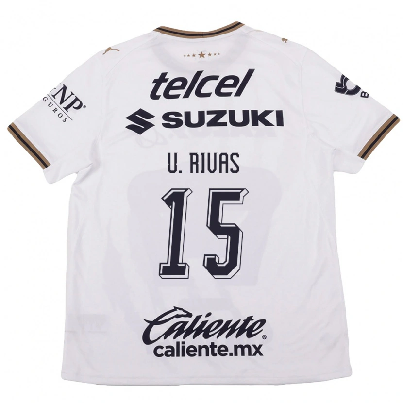 Danxen Bambino Maglia Ulises Rivas #15 Bianco Nero Marrone Kit Gara Away 2026/27 Maglietta