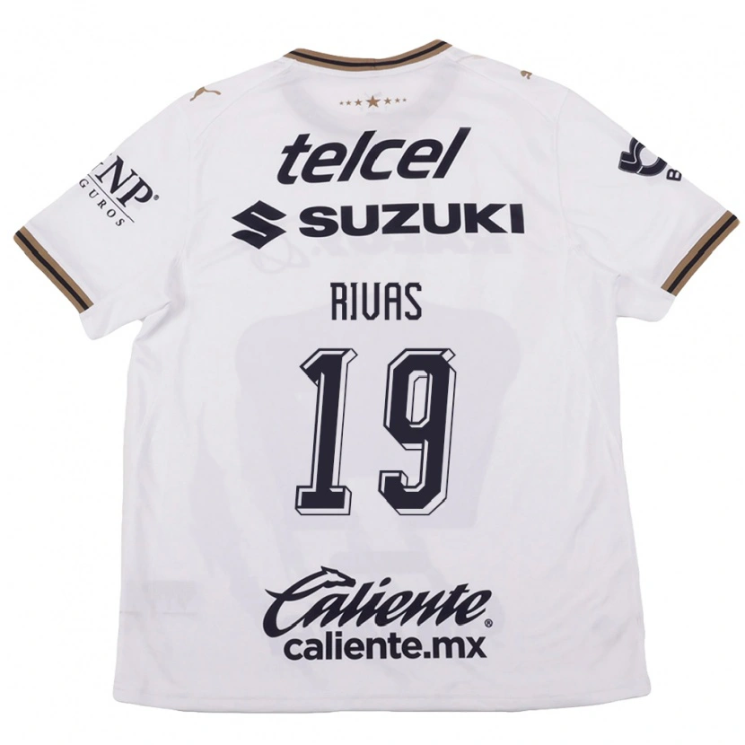 Danxen Bambino Maglia Jesús Rivas #19 Bianco Nero Marrone Kit Gara Away 2026/27 Maglietta