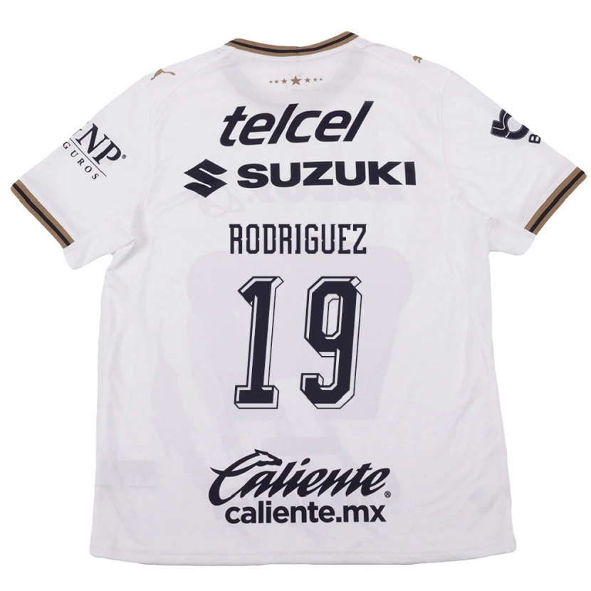 Danxen Bambino Maglia Yaneisy Rodriguez #19 Bianco Nero Marrone Kit Gara Away 2026/27 Maglietta