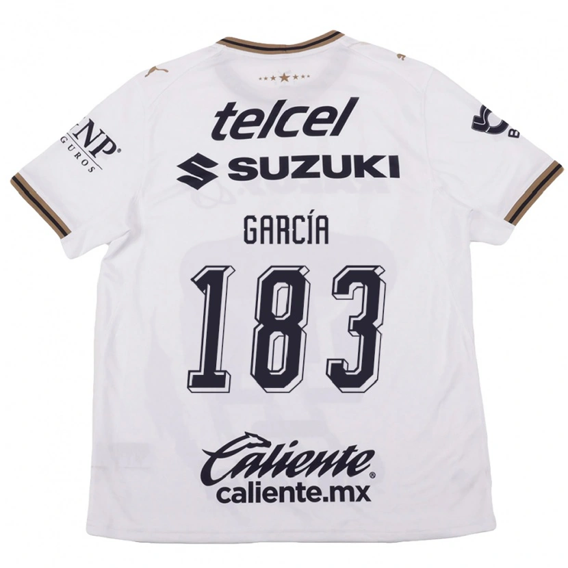 Danxen Bambino Maglia Carlos García #183 Bianco Nero Marrone Kit Gara Away 2026/27 Maglietta