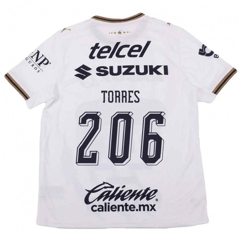 Danxen Bambino Maglia Misael Torres #206 Bianco Nero Marrone Kit Gara Away 2026/27 Maglietta