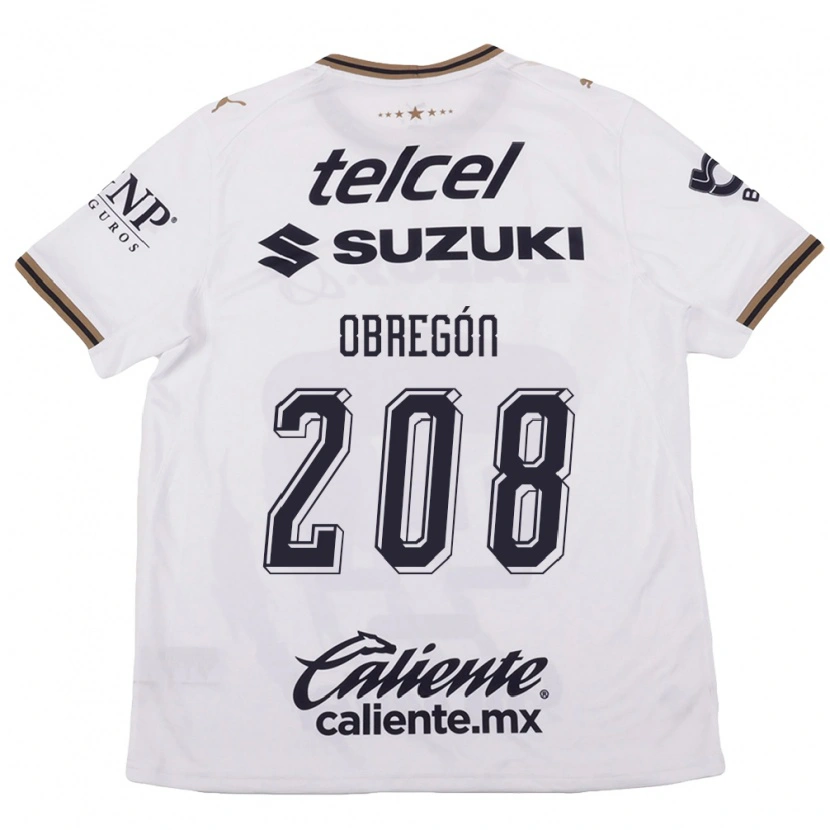Danxen Bambino Maglia Jaime Obregón #208 Bianco Nero Marrone Kit Gara Away 2026/27 Maglietta