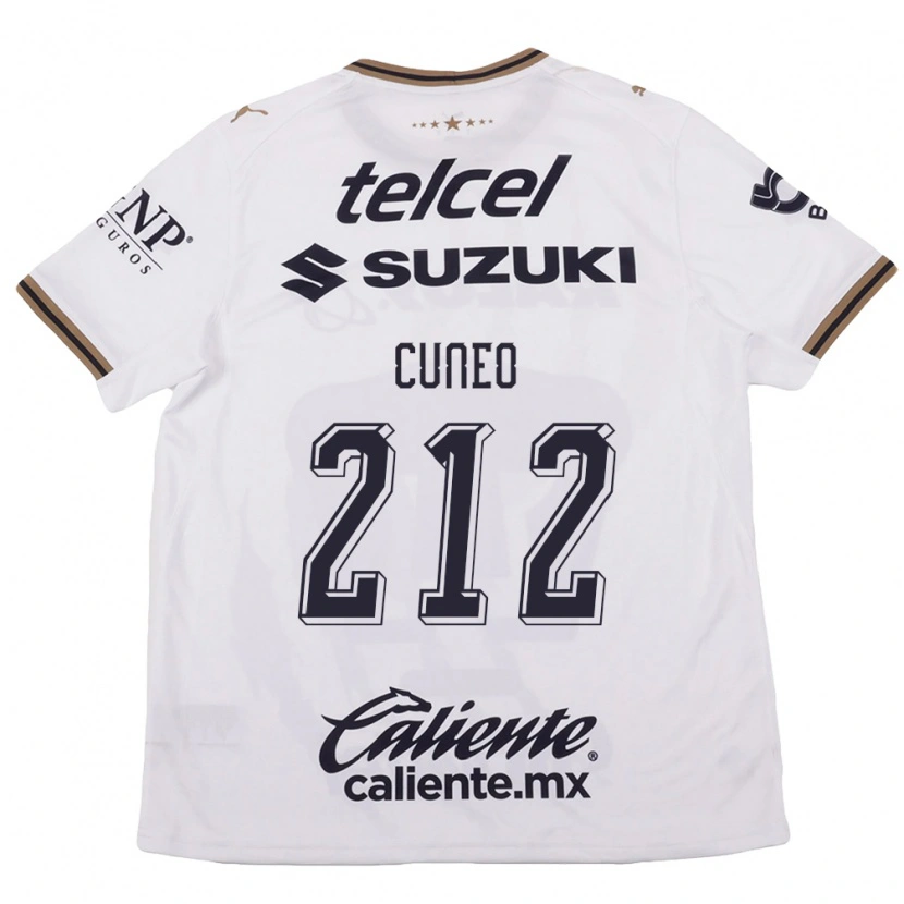 Danxen Bambino Maglia Kevin Cuneo #212 Bianco Nero Marrone Kit Gara Away 2026/27 Maglietta