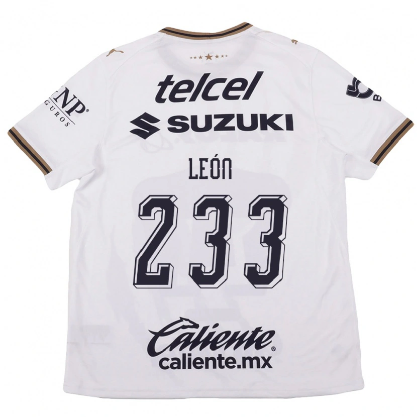 Danxen Bambino Maglia Andryk León #233 Bianco Nero Marrone Kit Gara Away 2026/27 Maglietta