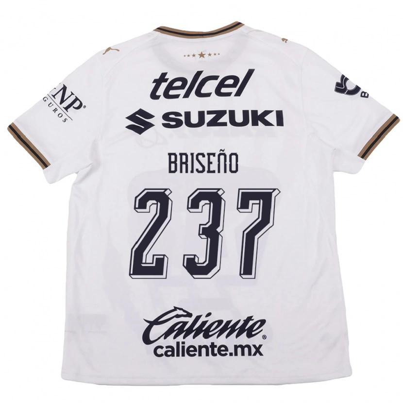 Danxen Bambino Maglia Juan Briseño #237 Bianco Nero Marrone Kit Gara Away 2026/27 Maglietta