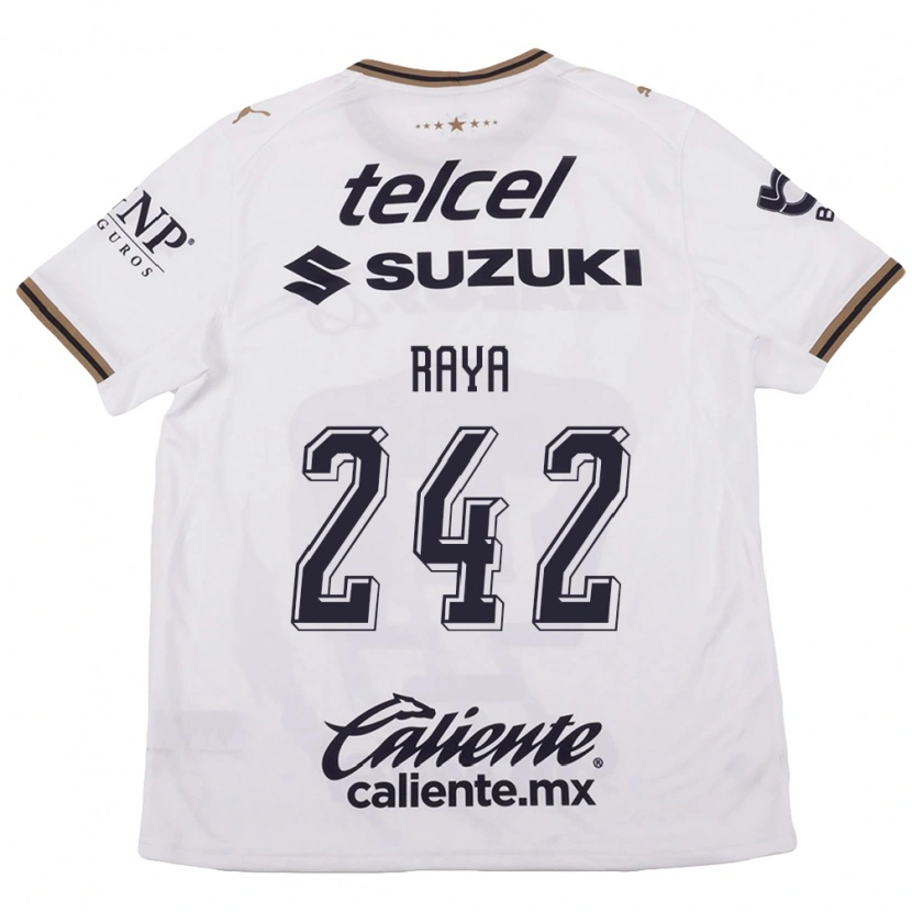 Danxen Bambino Maglia Félix Raya #242 Bianco Nero Marrone Kit Gara Away 2026/27 Maglietta