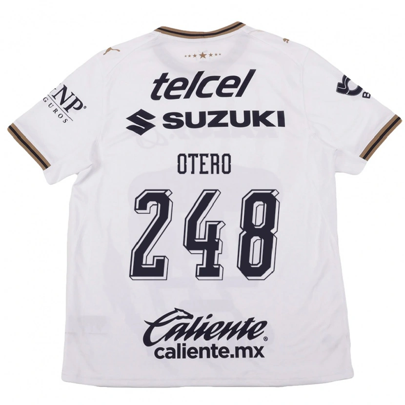 Danxen Bambino Maglia Jonathan Otero #248 Bianco Nero Marrone Kit Gara Away 2026/27 Maglietta